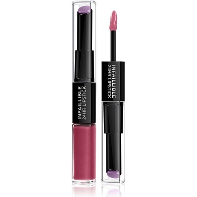 L’Oréal Paris Infallible 24H dlhotrvajúci rúž a lesk na pery 2 v 1 302 Rose Eternite 5,7 g