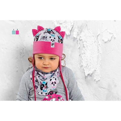 Detská čiapka Mačky a psy Bystrzak Tyrkysová