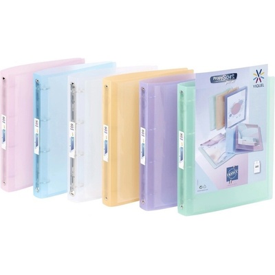 Viquel Pořadač Propysoft Perso A4 4kr 3,5 cm transp. pastel