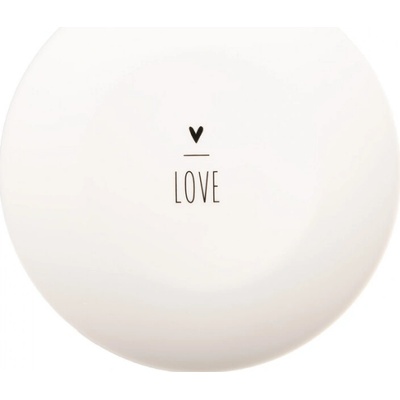Keramický snídaňový talíř se srdíčkem Love z kolekce Happy and Smile – 20x2 cm