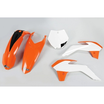 UFO KTKIT514999W sada plastov oranžová/biela KTM SX 85 13-17