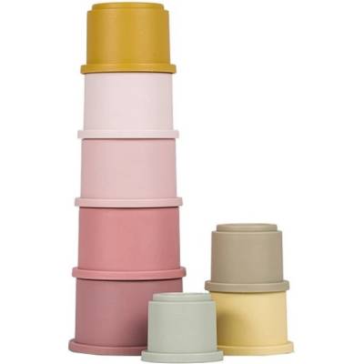 Little Dutch Детска кула за подреждане Little Dutch - Pink, 43 cm (2008003)