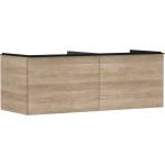 Hansgrohe Xelu Q - Шкафче за умивалник, 50x136x55 см, 2 чекмеджета, естествен дъб/матово черно 54068670 (54068670)