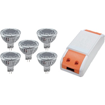 ELMARK КОМПЛЕКТ led ДРАЙВЕР 18w+ 5x led1 3w 2700k mr16 (99set5led235)