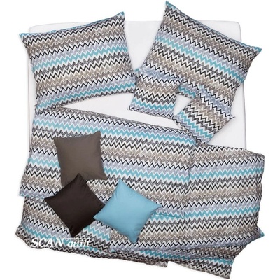 SCANquilt Obliečky Klasik DESIGN zik zak 140x200 70x90
