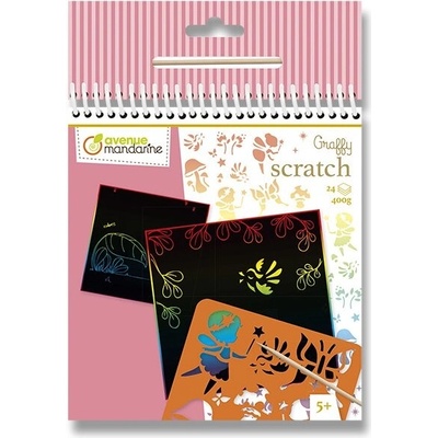 Avenue mandarine Kreatívna súprava Vyškrabávacie omaľovánky so šablónami Víly