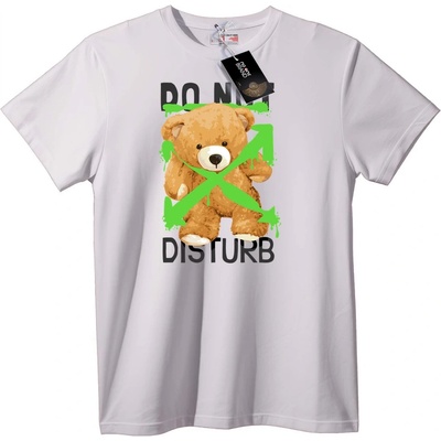 NOONEBRAND Тениска Не Безпокой Плюшена Мечка - 2XL, Black