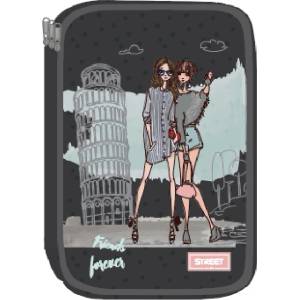 Eurocom Несесер Street Pisa, 2 ципа, празен, 21x13x5сm (25594-А-PISA)