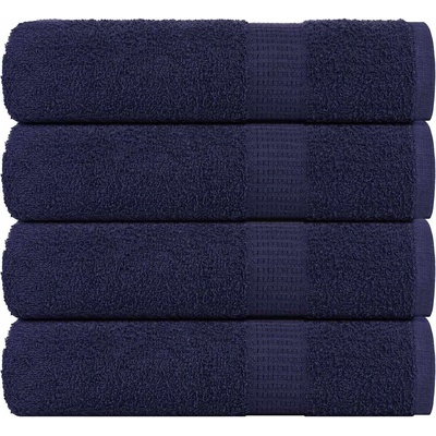 vidaXL Кърпи за баня FROGN 4 бр. тъмносини 100x150 см 360 г/м2 (136789)