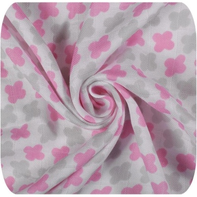 Kikko Bambusové prostěradlo s gumou XKKO BMB Pink Cross 60x120