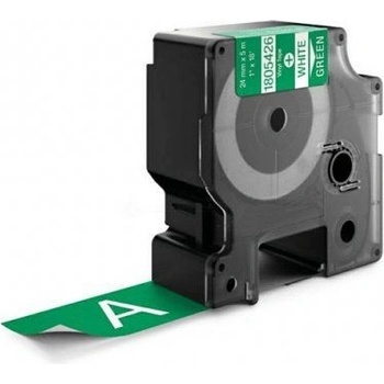 Pro Dymo Съвместима лента с Dymo 1805426, 24mm x 5, 5m бял печат / зелен фон, винил (1805426)