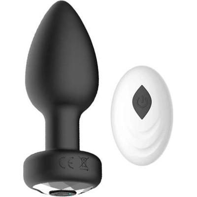 Passion labs Вибриращ анален разширител - мини Butt Plug "RC-AP BLACK" 9.5 см Wireless