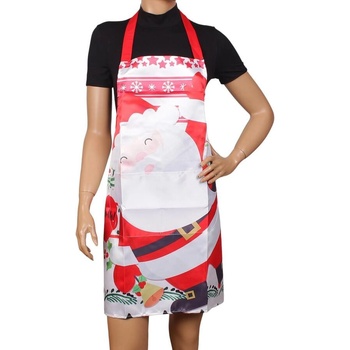 Коледна престилка, ръкохватка и ръкавица с Дядо Коледа