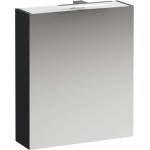 Laufen Base - Огледален шкаф с LED осветление, 70x60x19 см, 1 врата, панти отдясно, сив H4027521102661 (H4027521102661)