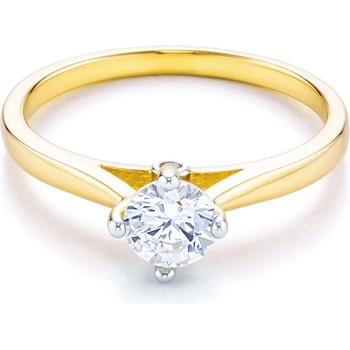 SAVICKI Годежен пръстен savicki: двуцветно злато, кубичен цирконий