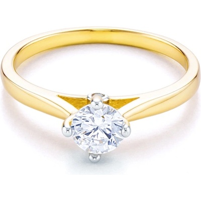 SAVICKI Годежен пръстен savicki: двуцветно злато, кубичен цирконий