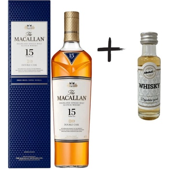 Macallan Double Cask + miniatura 15y 43% 0,7 l (holá láhev)
