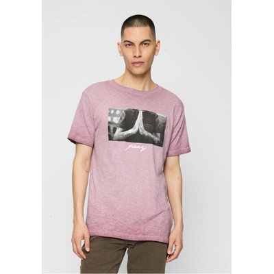 Mister Tee Тениска Pray Tee burgund XXLUB-MT2511-00557 - Тъмносив, размер M