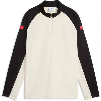 Puma Individualliga 1/4 Zip Top Jr béžová čierna