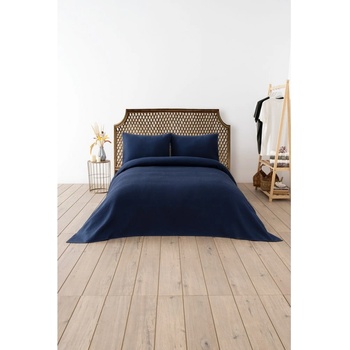 Mijolnir Тъмносиньо покривало за легло 200x220 cm Waffle - Mijolnir (194DCH2203)