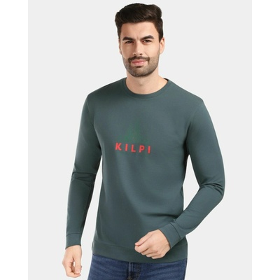 Kilpi Мъжка памучна тениска с дълъг ръкав Kilpi BASE-M Тъмно зелена Kilpi | Zelen | МЪЖЕ | L