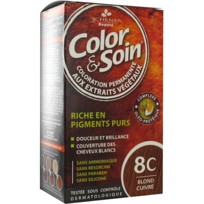 COLOR&SOIN Barva na vlasy 8C Měděně blond 135 ml