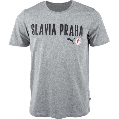 Puma Slavia Prague Graphic Tee DBLU sivé čierne biele