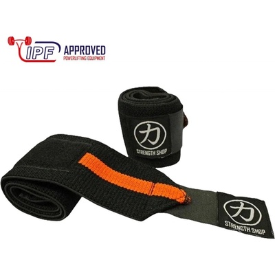 IPF Approved Bandáže na zápästie SS Wrist wraps medium čiernooranžová 80 cm