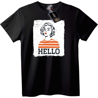 NOONEBRAND Тениска Ретро Здравей - 2XL, White