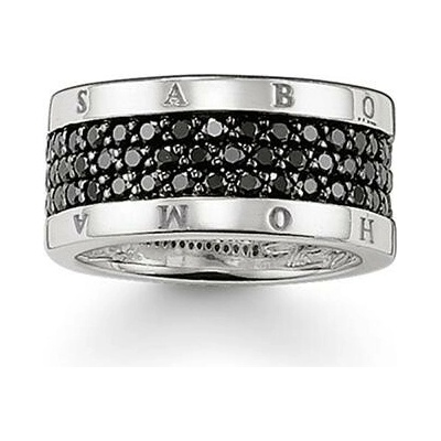 Thomas Sabo Prsten Klasický černý TR1710 051 11 64 Sterling Silver Sterling silver