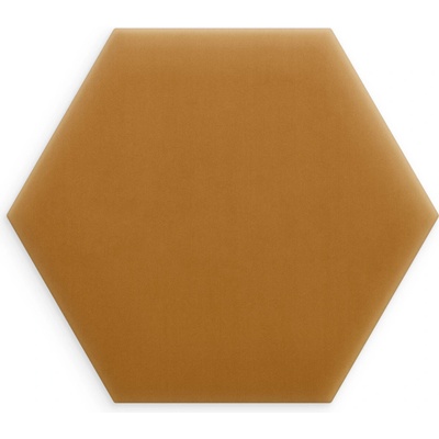 Čalouněný nástěnný panel Magic Velvet medový 26x30 cm hexagon