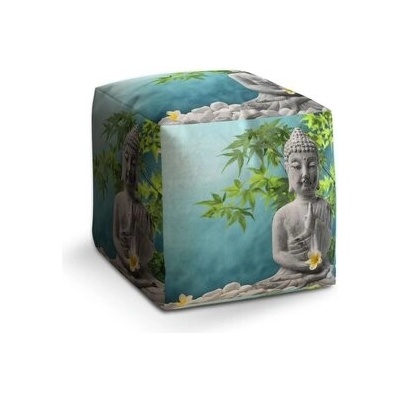 Sablio Taburet Cube Buddha: 40x40x40 cm