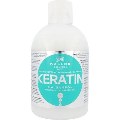 Kallos Keratin 1000 ml регенериращ шампоан за коса с кератин за жени
