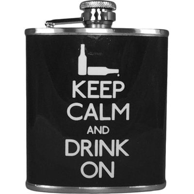 Ploskačka nerezová Keep Calm and Drink On 180 ml