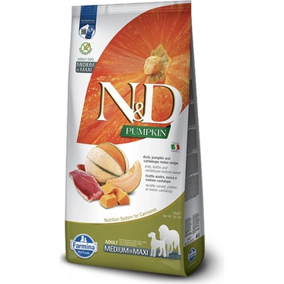 N&D dog PUMPKIN GF Adult duck & cantaluope 12 kg