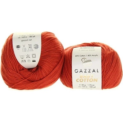 Příze Baby Cotton 3453 hnědorezavá