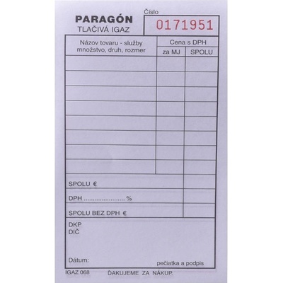 Igaz 068 Paragón samoprepis číslovaný 100 listový