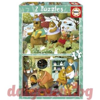 Image 1 of Educa Пъзел educa 19686 - 2 х 20 части - Горски приказки (edu19686)