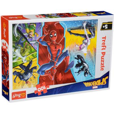 Trefl Пъзел Trefl от 100 части - Спайдърмен, Надолу с главата (16347)