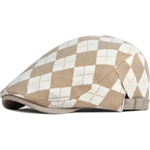 HARAHU Мъжка беретка ri-25633 - Кафява kp25633