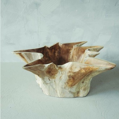 Arture Mísa Lily z kořene týku malá 35 x 35 x 20 cm