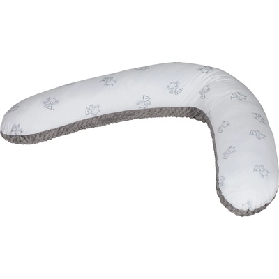 Bubaba Възглавница за кърмене Сиво-бяла със слончета (50160)