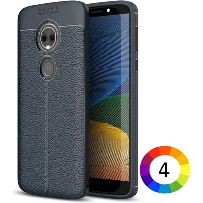 Motorola Moto E5 Plus Удароустойчив Litchi Skin Калъф и Протектор