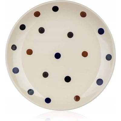 Banquet KERAMICKÝ TALÍŘ NA DEZERT S PUNTÍKY NA DORT KOLÁČ ZÁKUSKY 19 CM
