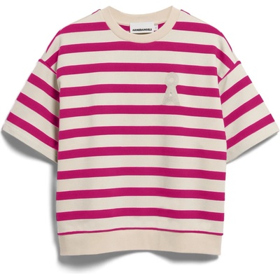 Armedangels Дамска тениска Armedangels Women's Bamikaa Stripe Sweat T-shirt - Undyed / Very Berry (916-6588-0312)