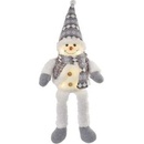 EMOS Lighting LED vianočný snehuliak sediaci 31 cm 3× AA vnút. teplá biela