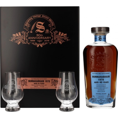 Signatory Vintage Bunnahabhain 40y 30th Anniversary 1978 47,8% 0,7 l (darčekové balenie 2 poháre)