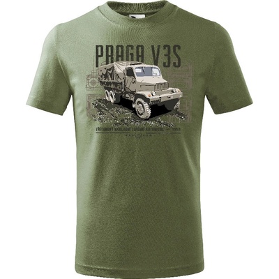 Tričko detské Praga V3S olive