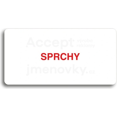 ACCEPT Piktogram SPRCHY - bílá tabulka - barevný tisk bez rámečku