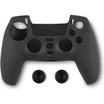 Spartan Gear 2808147 Силиконова кожа за PS5 контролер черна + антиплъзгаща за палеца (2808147)